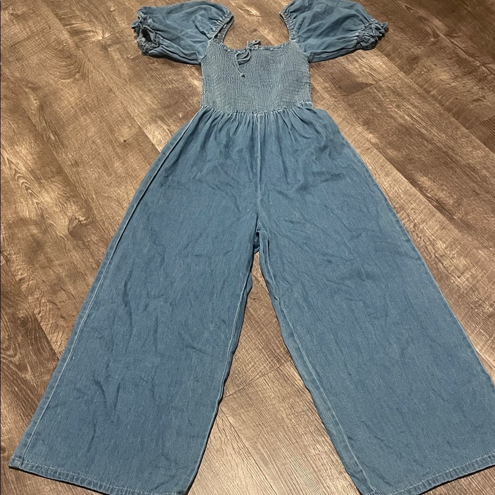 Forever 21 Blue Denim Jumpsuit